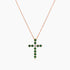 Green Garnet & Fancy Diamond 18K Rose Gold Pendant Necklace