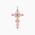 Fancy Diamond Green Garnet & Ruby 18K Rose Gold Pendant