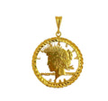 Genuine Vintage American USA Dollar Coin Lady Liberty Yellow Gold Vermeil Sterli