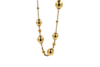 Golden Celestial Planets Spheres Globes Diamonds 18k Yellow Gold Long Necklace