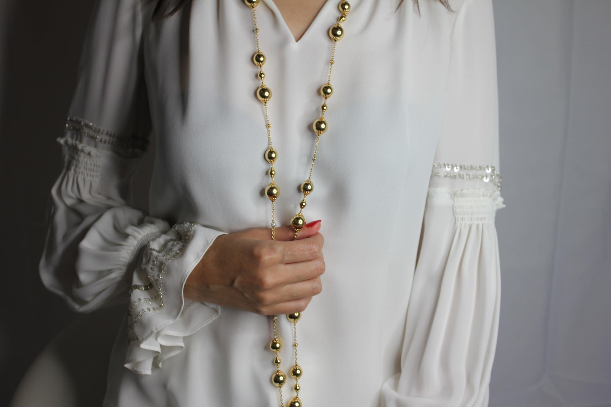 Golden Celestial Planets Spheres Globes Diamonds 18k Yellow Gold Long Necklace