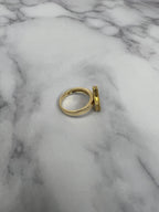Жасыл малахит жұлдызды галактикасы, аспан шоқжұлдызы зодиак 18 каратты сары алтын сақина