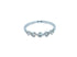 Half Carats Round Shape Brilliant Cut Diamond Half Bezel Prong Set Thin Eternity
