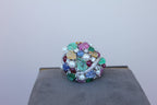 Multi Colors Sapphires Emeralds Ruby Diamond Scavia Unique 18K White Gold Ring