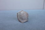 Palmiero Unique White Diamond Brilliant Pave 18 Karat Rose Gold Unique Dome Ring