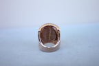 Palmiero Unique White Diamond Brilliant Pave 18 Karat Rose Gold Unique Dome Ring