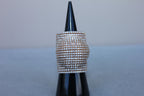 Palmiero Unique White Diamond Brilliant Pave 18 Karat Rose Gold Unique Dome Ring