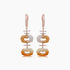 Jade Mixed Color & White Diamond 18K Rose Gold Drop Style Earrings