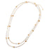 Japanese Akoya White Baby Pearl 18 Karat Rose Gold Diamond Long Bead Necklace