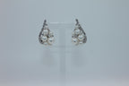 Japanese White Akoya Pearl 18K White Gold Luxury Grapes Crown Diamond Earrings