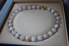 Light Pink Rose Quartz Round Circle Sphere Beads 14 Karat Yellow Gold Bead Short