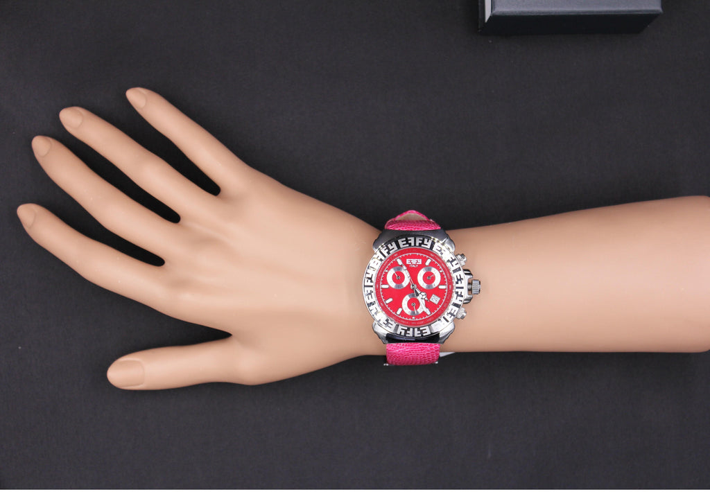 Luxury Swiss Quartz Exotic Leather Band Watch