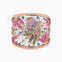 Multicolor Sapphire & Diamonds Garnets Eagle Bird 18K Rose Gold Bracelet Bangle
