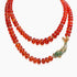 Fish Fancy Diamond Mandarin & Green Garnet & Ruby 18K Gold Beads Necklace