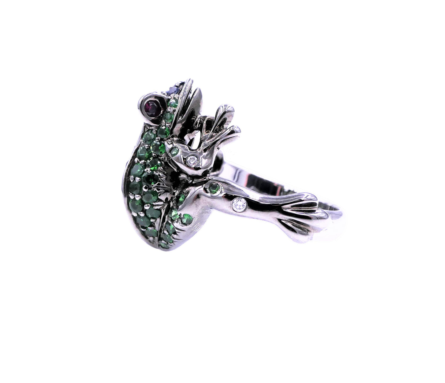 midnight lucky frog - ring