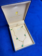 Multi Pear Water Drop Shape Brilliant Cut Vivid Green Emeralds 14 Karat Yellow G