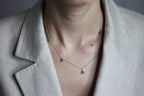 Multi Pear Water Drop Shape Brilliant Cut Vivid Green Emeralds 14 Karat Yellow G