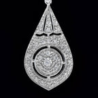 Diamond Vintage Inspired Edwardian Style White Gold Bib Princess Necklace