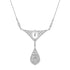 Diamond Vintage Inspired Edwardian Style White Gold Bib Princess Necklace