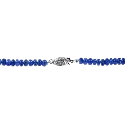 Black Opal & Emerald Sapphire and Diamond Art Deco Style White Gold Necklace