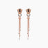 Tiger Fancy Diamond White Diamond Onyx & Ruby 18K Rose Gold Panther Earrings