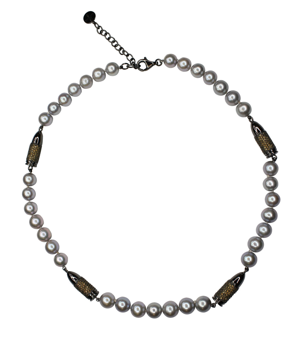 Orange Citrine Pave Set Gemstone Black Rocket Bullet Grey Silver Pearl Black Rho