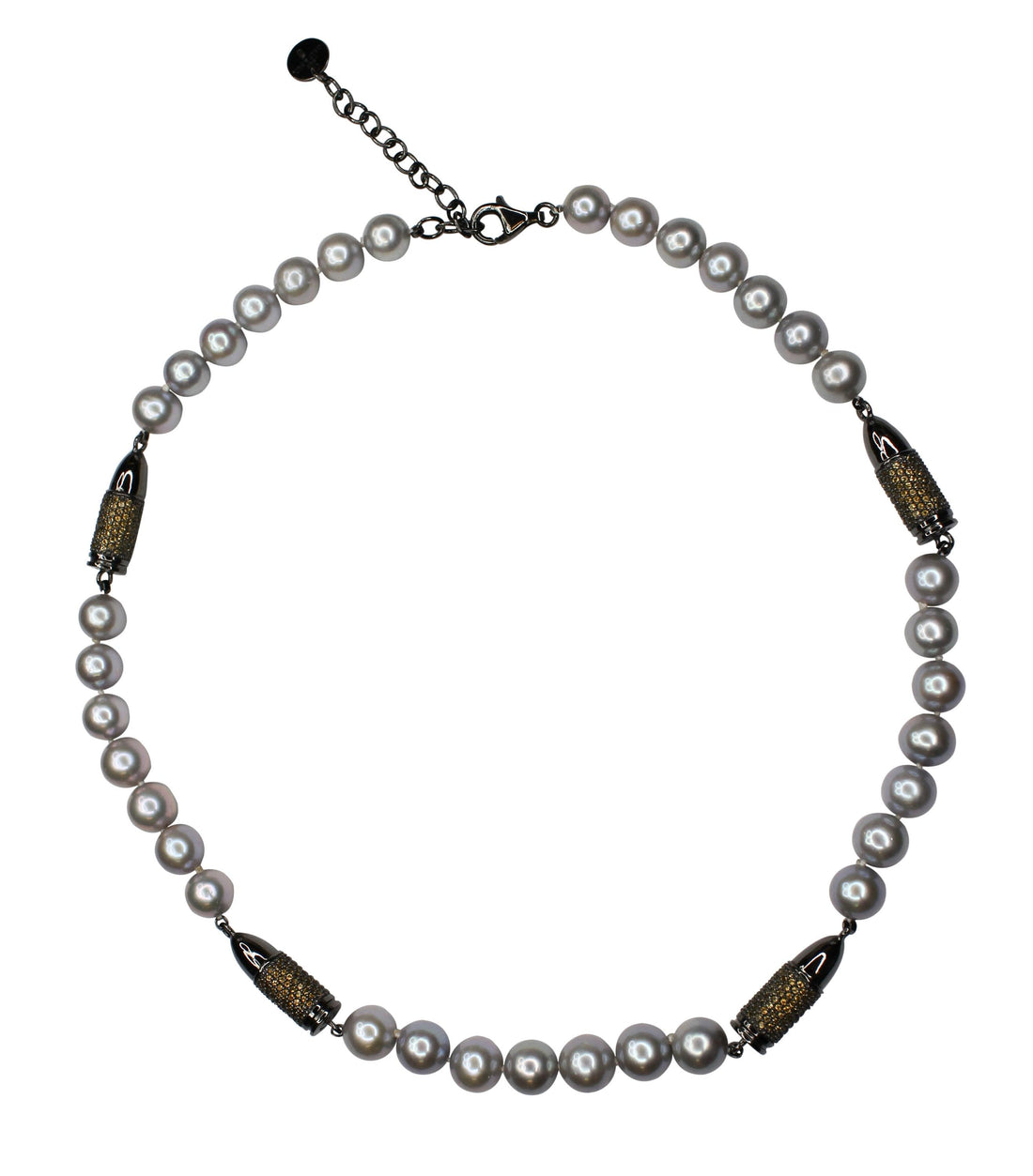 Orange Citrine Pave Set Gemstone Black Rocket Bullet Grey Silver Pearl Black Rho
