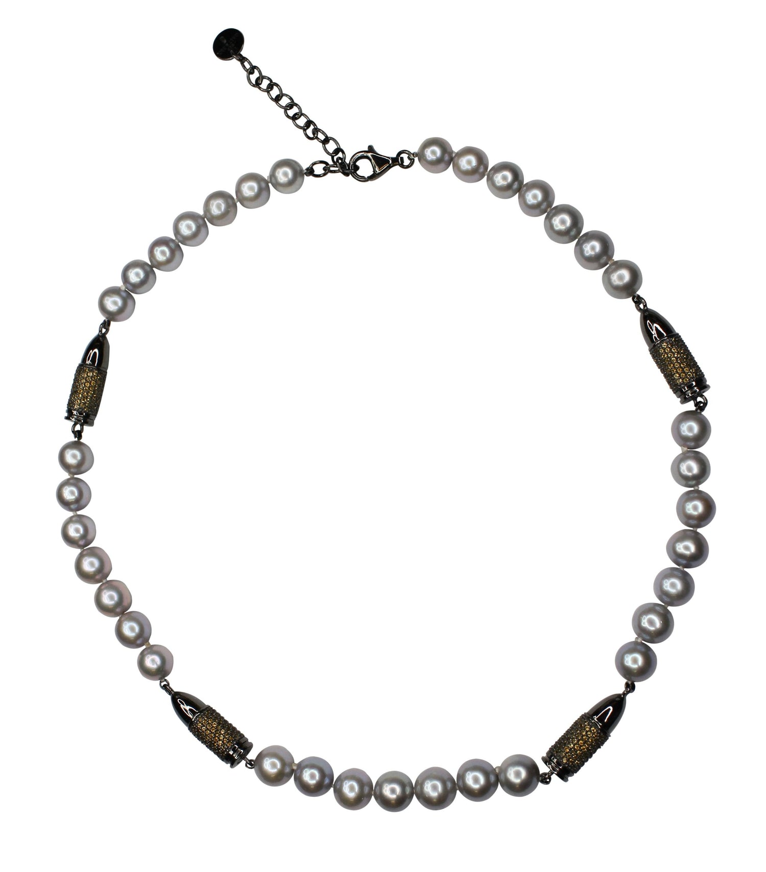 Orange Citrine Pave Set Gemstone Black Rocket Bullet Grey Silver Pearl Black Rho