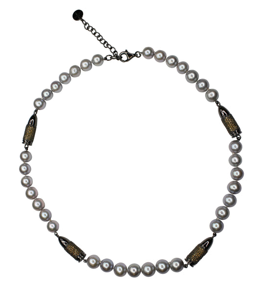 Orange Citrine Pave Set Gemstone Black Rocket Bullet Grey Silver Pearl Black Rho