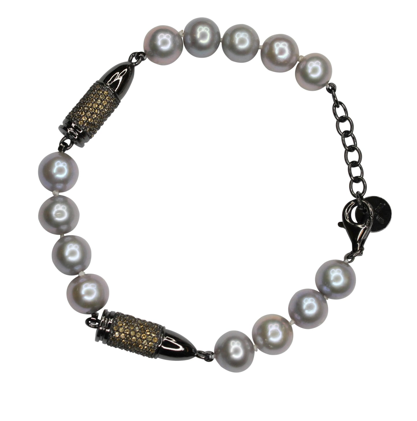 orange citrine pave set gemstone rocket bullet grey silver pearl black sterling 
