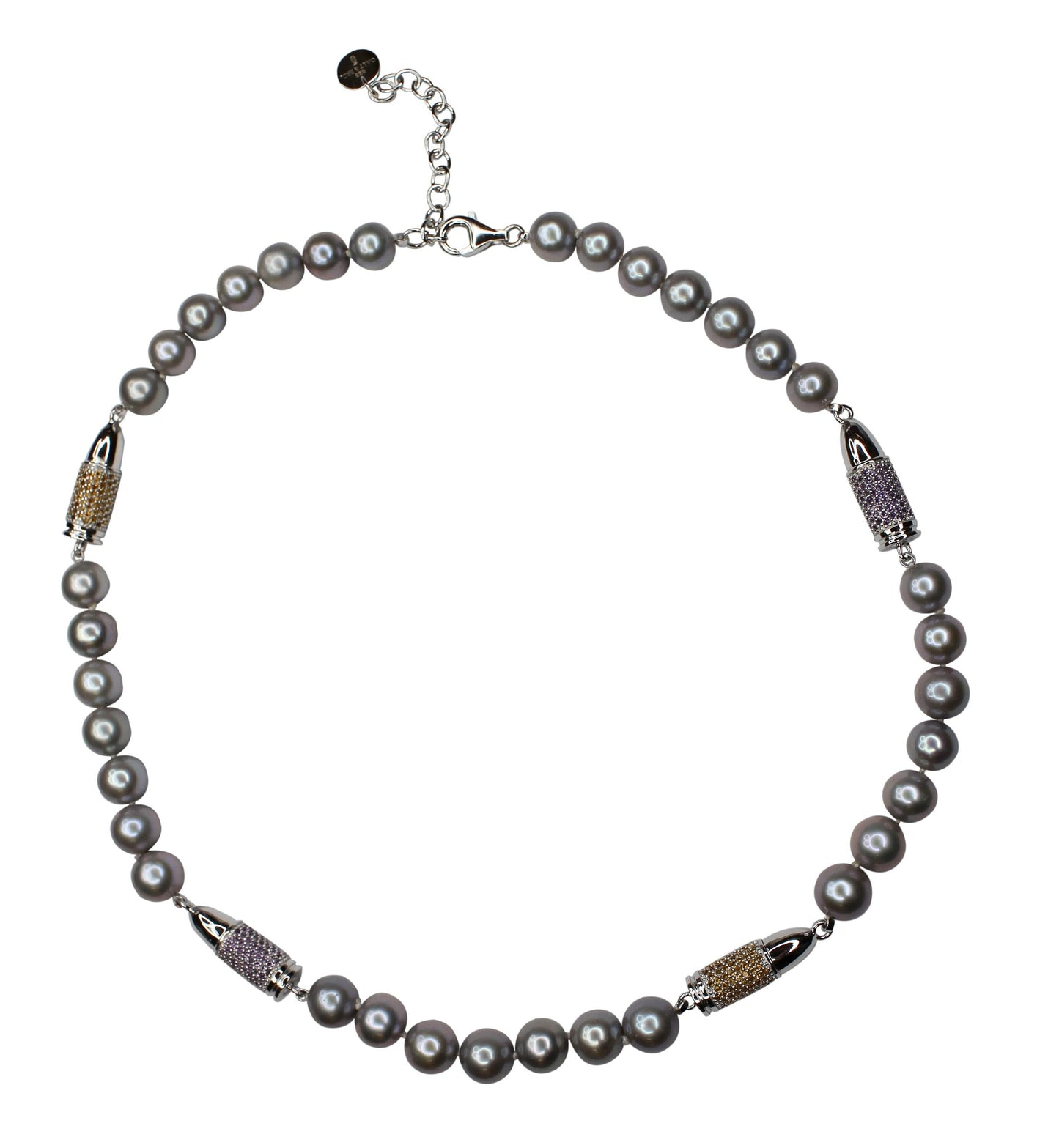 orange citrine purple violet amethyst pave set silver rocket bullet grey pearl w