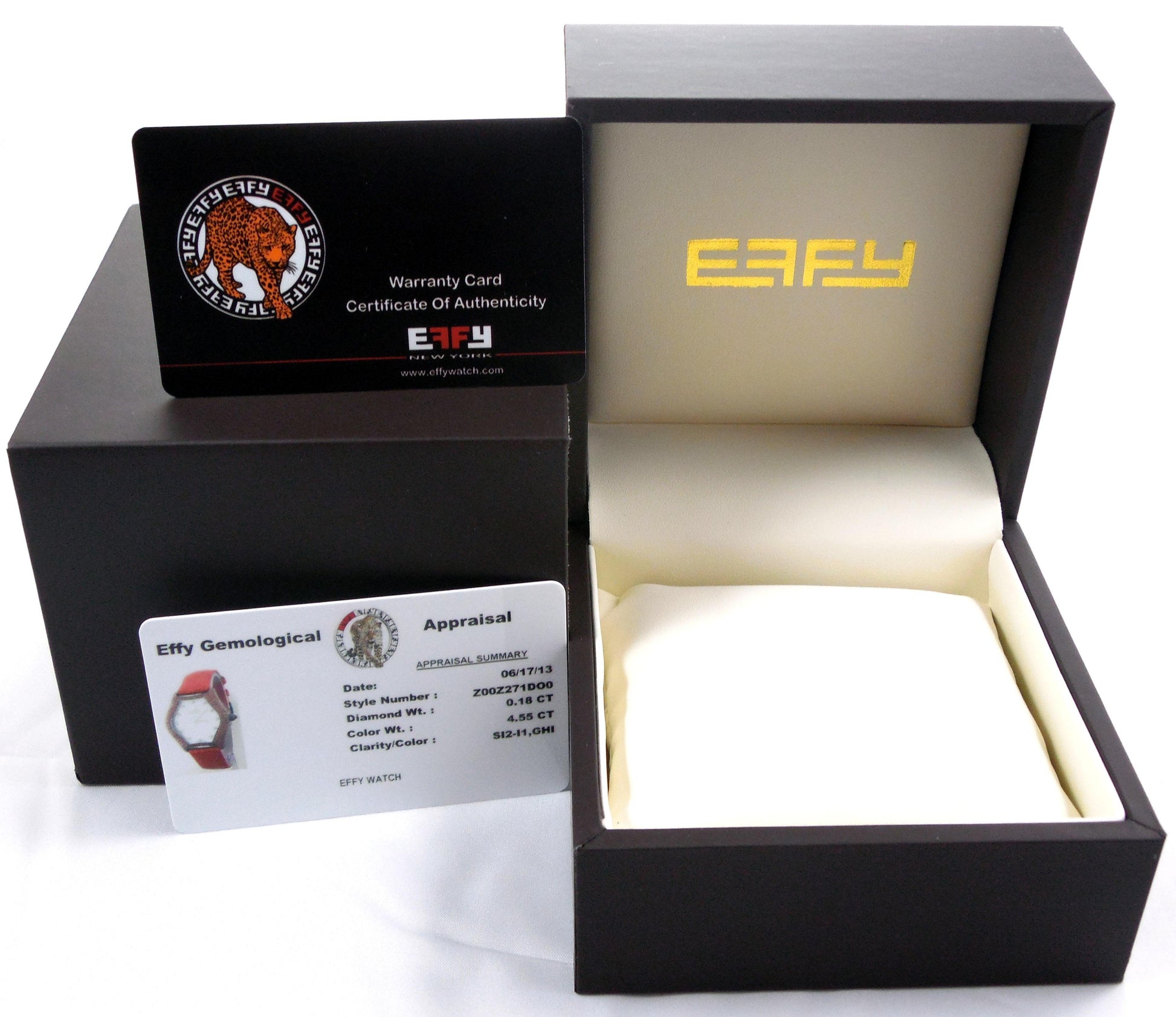 Orange Sapphire & Diamond Pave Dial Luxury Swiss Quartz Exotic Leather Watch