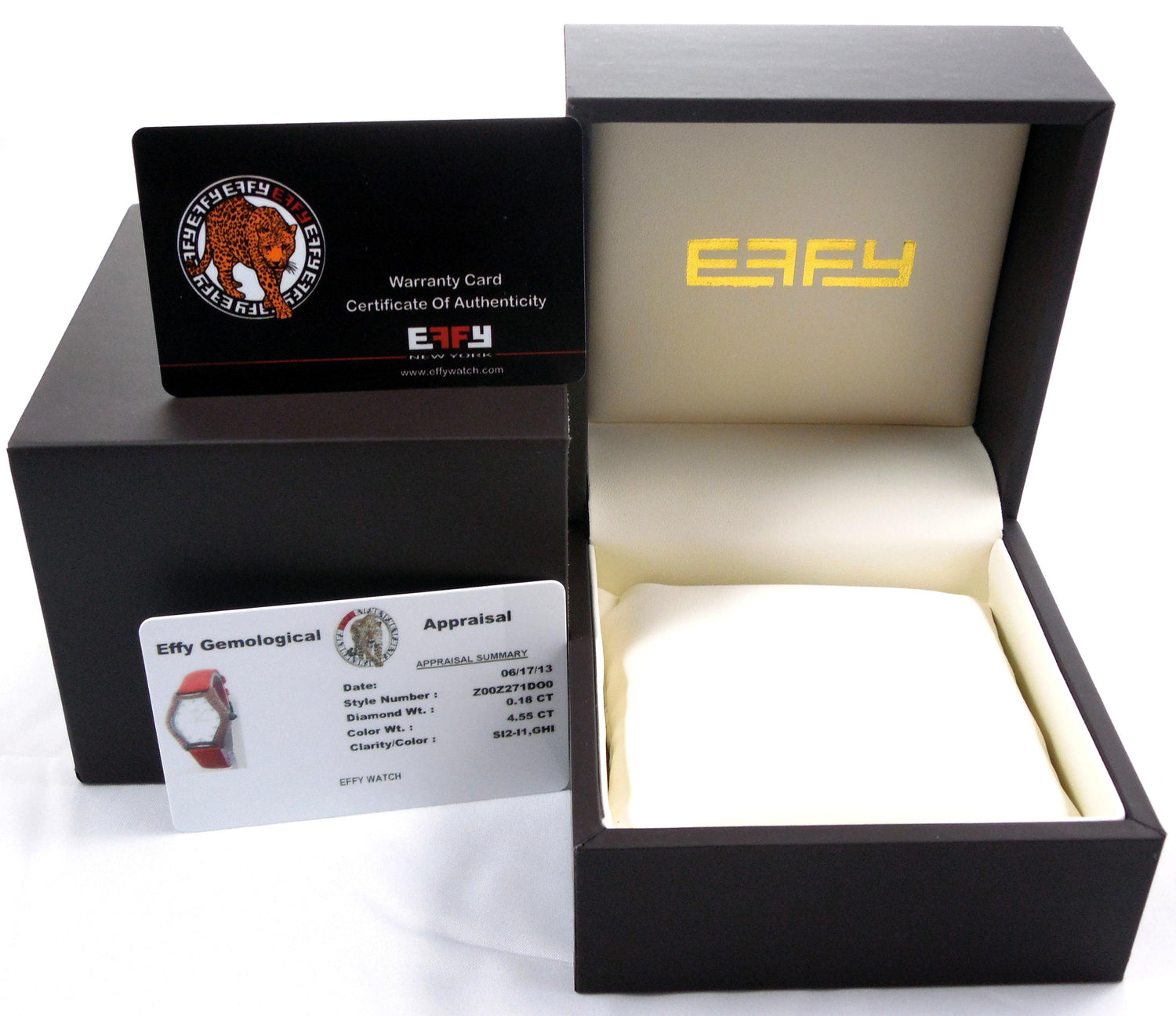 Orange Sapphire &amp; Diamond Pave Dial Luxury Swiss Quartz Exotic Leather Watch