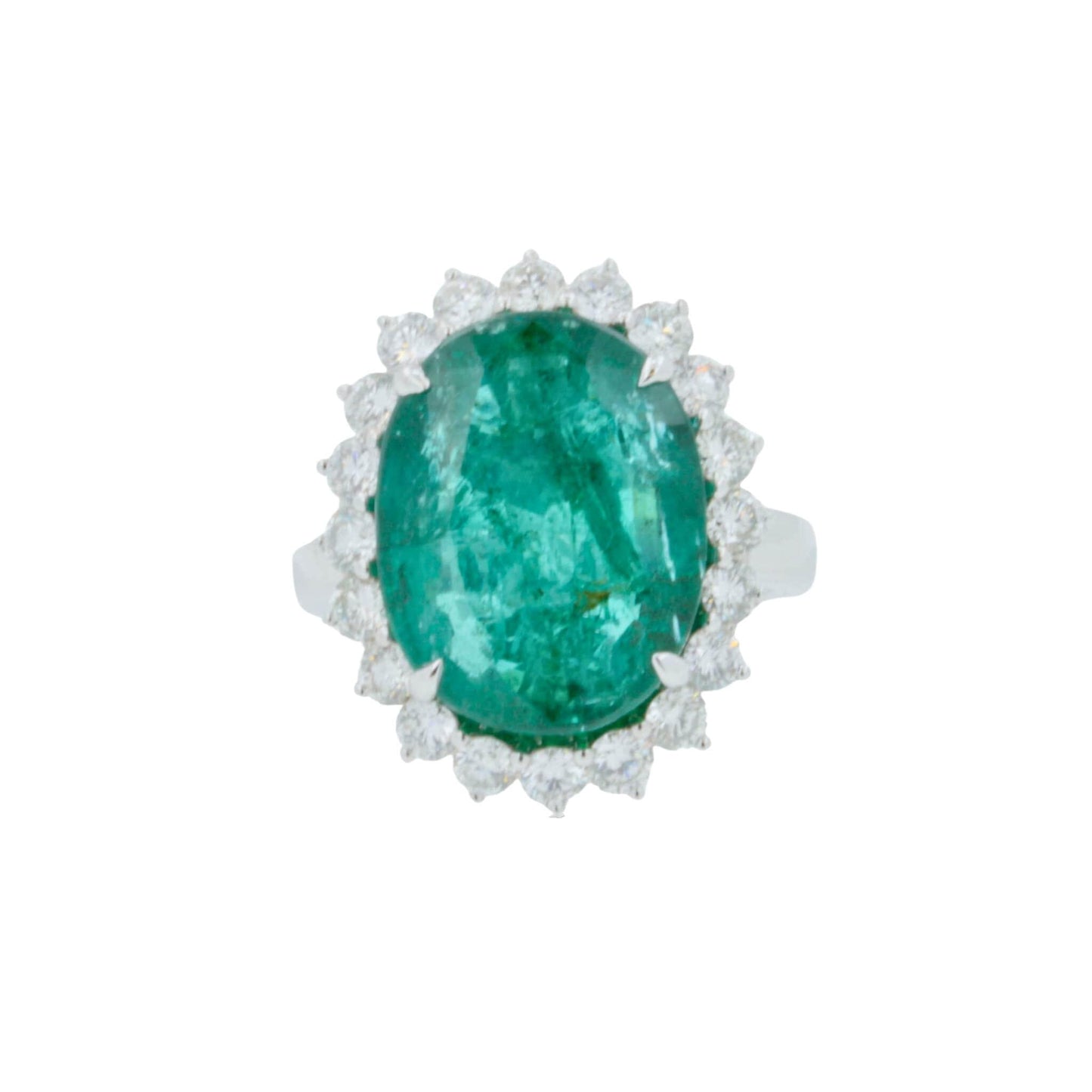 oval shape brilliant cut vivid green emerald diamond sun ray halo set unique lux