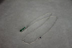 Oval Shape Drop Shape Emerald Diamond 18 Karat White Gold Chain Pendant Necklace