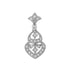Diamond Art Deco Style Lilly 14K White Gold White Gold Pendant