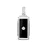 Diamond Onyx Art Deco Style Rectangular Shape White Gold Pendant