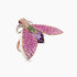 Multicolor Pink Gemstone & Diamond Pave Fly Bug 18K Rose Gold Animal Ring