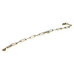 Paper Elongated Clip Link Charms Fashion 18 Karat Yellow Solid Gold Bracelet