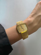 Patek Phillipe 18 Karat Yellow Gold Textured Gold Vintage Estate Watch