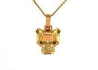 Panther Leopard Jaguar Lion Rose Gold Green Emerald Eye Diamond Pendant Necklace