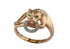 Panther Cat Emerald Diamond Ring 14K Rose Gold Statement Ring