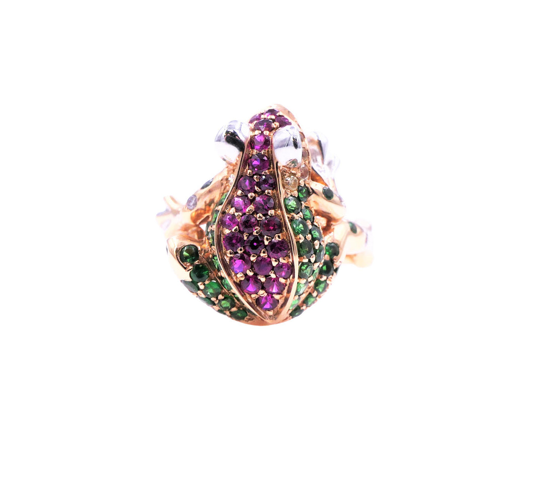 Pink Forest Lucky Frog - Ring