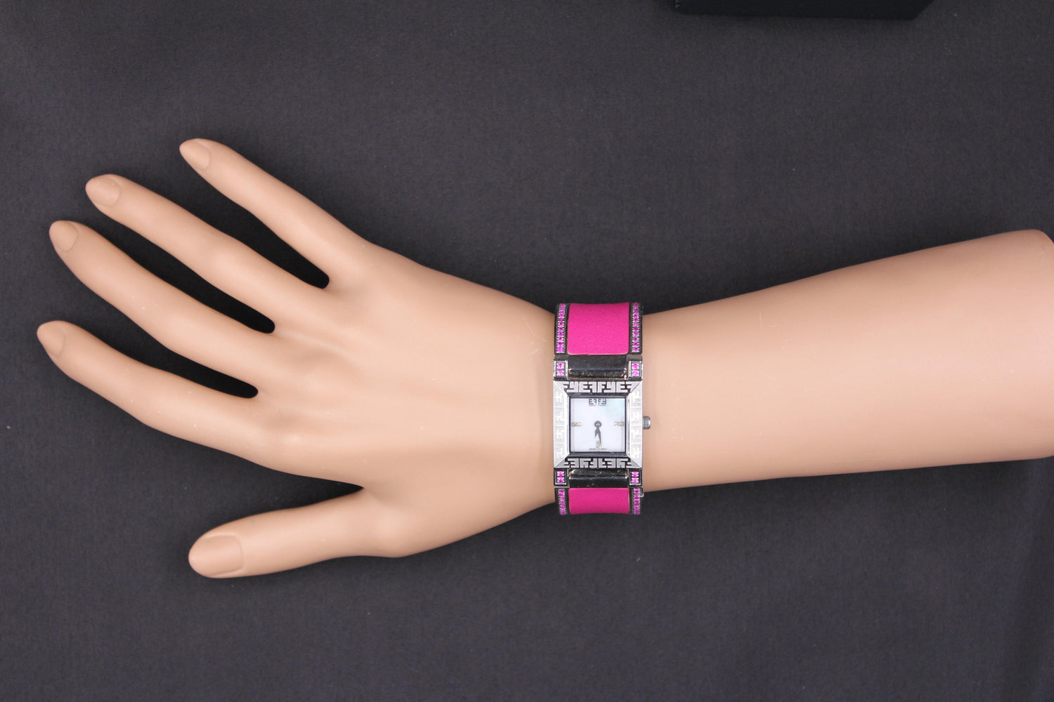Pink Sapphire &amp; Diamond Pave Dial Luxury Swiss Quartz Exotic Watch 2.76 Tcw