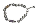 Purple Amethyst Orange Citrine Pave Set Gemstone Rocket Bullet Grey Silver Pearl