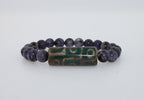 Purple Violet Lilac Amethysts Round Bead Stretchy Unique Statement Circle Beads 