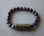 Purple Violet Lilac Amethysts Round Bead Stretchy Unique Statement Circle Beads 