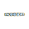 1.40 Ctw Vintage Style Blue Topaz 14K Yellow Gold Band Ring