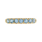 1.40 Ctw Vintage Style Blue Topaz 14K Yellow Gold Band Ring