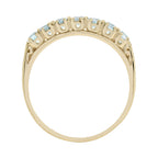 1.40 Ctw Vintage Style Blue Topaz 14K Yellow Gold Band Ring